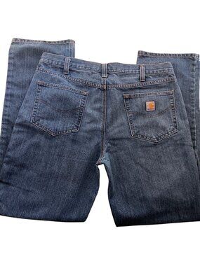 Carhartt Mens Relaxed Fit Straight Leg Jeans 38x36 Blue Denim 101483-980